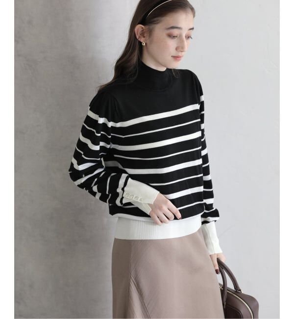  「【洗える】ウォッシャブルウールフレンチボーダーニット」|ニット・セーター|