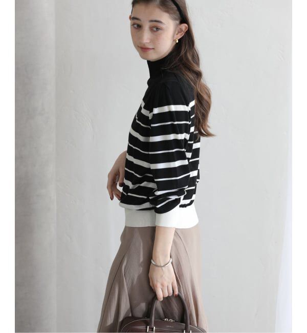  「【洗える】ウォッシャブルウールフレンチボーダーニット」|ニット・セーター|