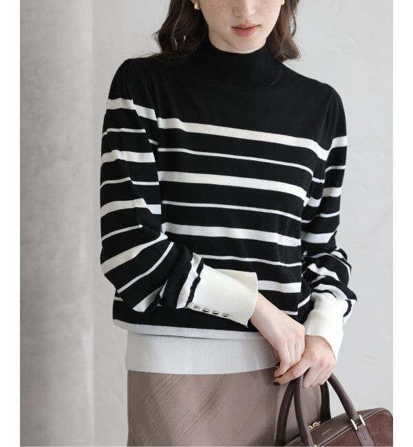  「【洗える】ウォッシャブルウールフレンチボーダーニット」|ニット・セーター|