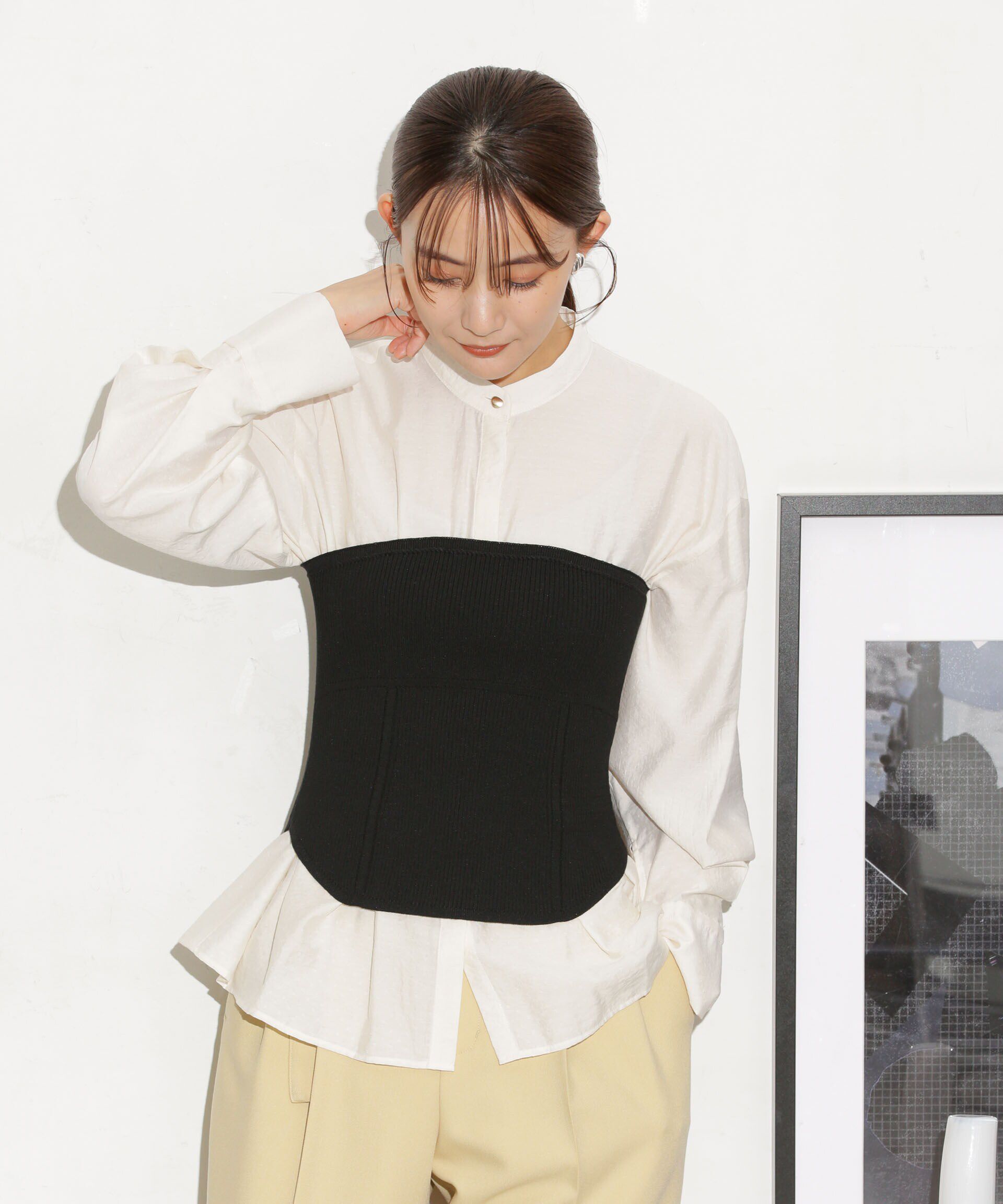 nano･universe「ニットビスチェ ストラップ取り外し可」|ニット・セーター|