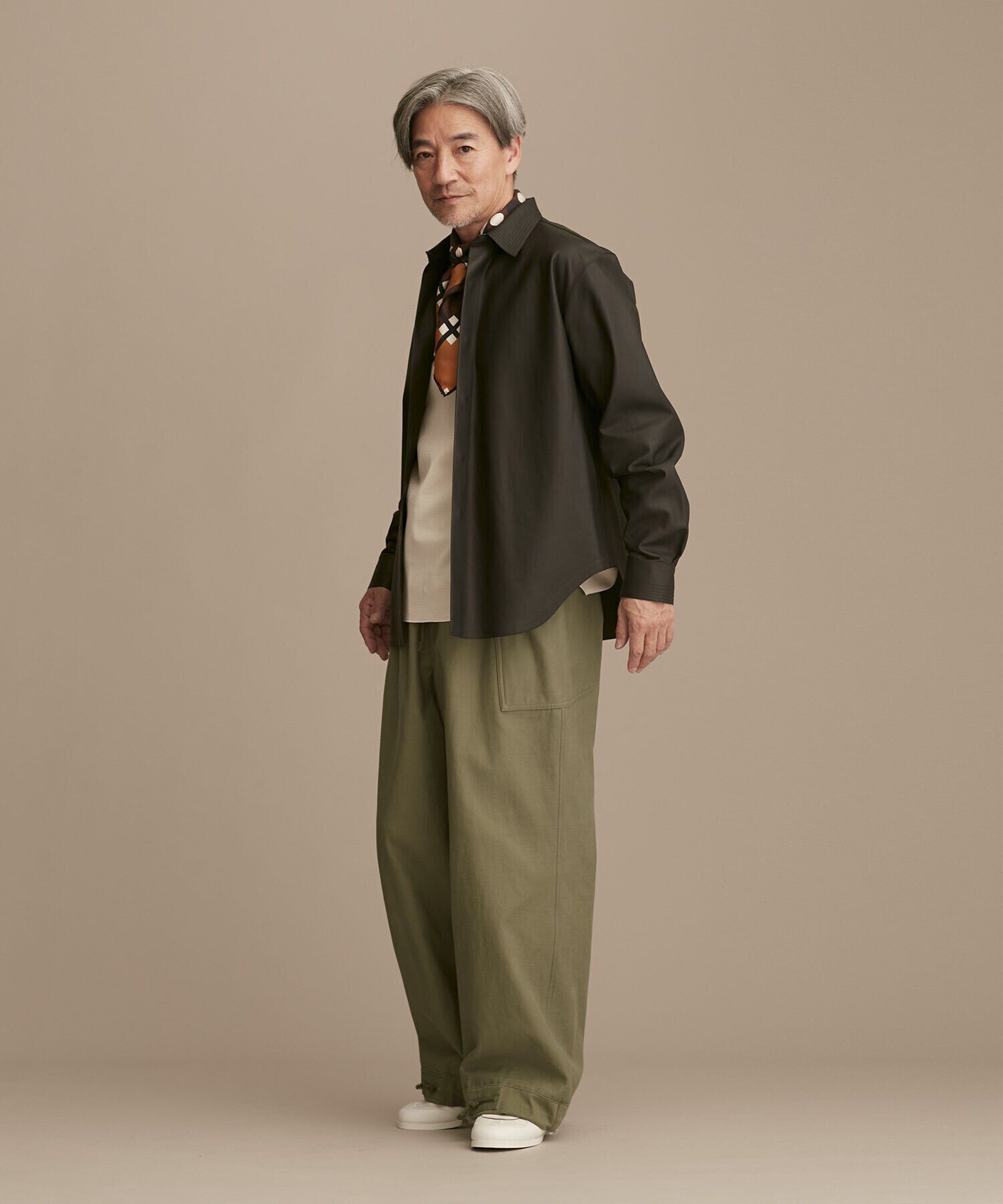 nano･universe「LB.01/レギュラーカラー ロングスリーブ レザーシャツ」|ライダースジャケット|