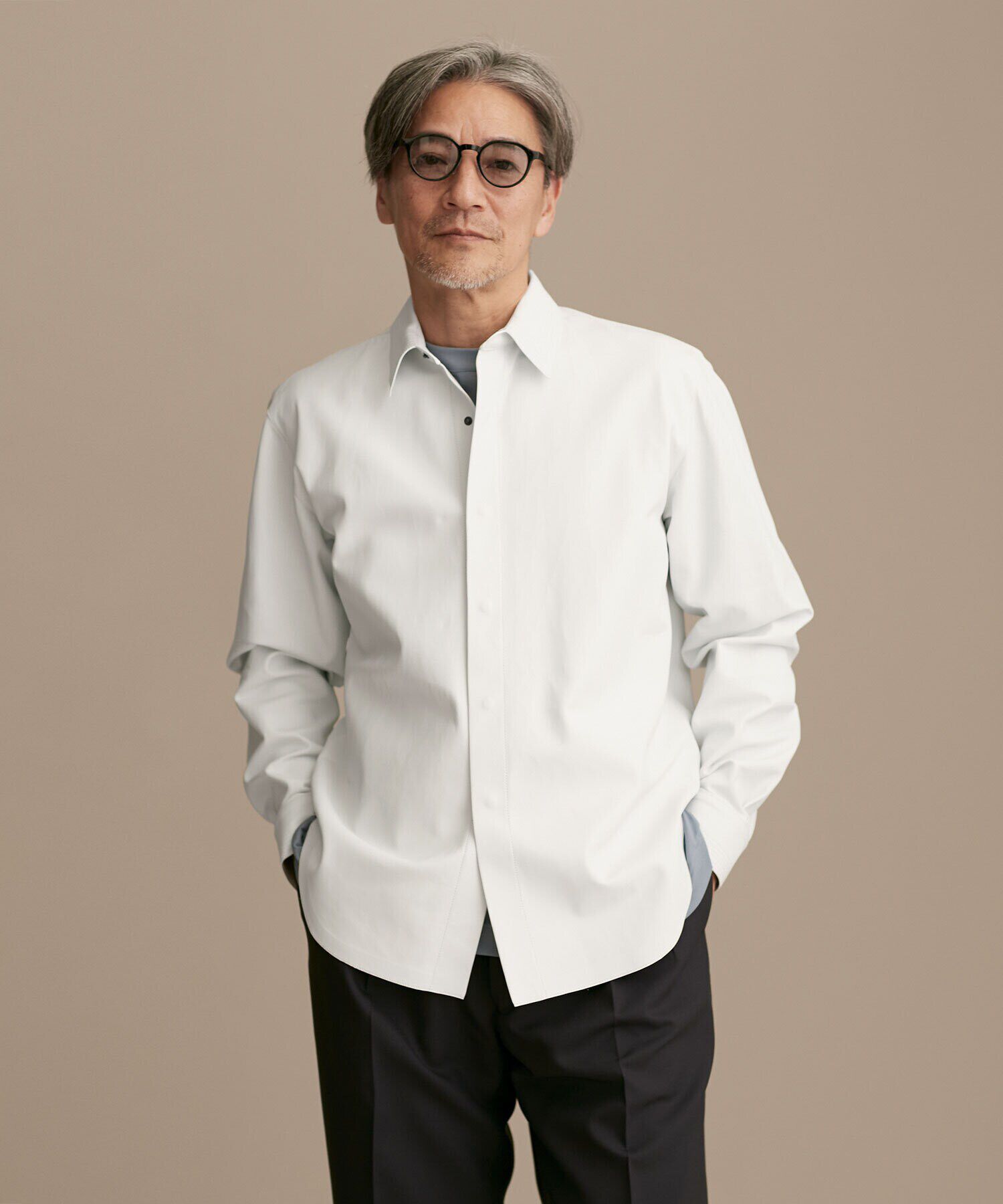 nano･universe「LB.01/レギュラーカラー ロングスリーブ レザーシャツ」|ライダースジャケット|