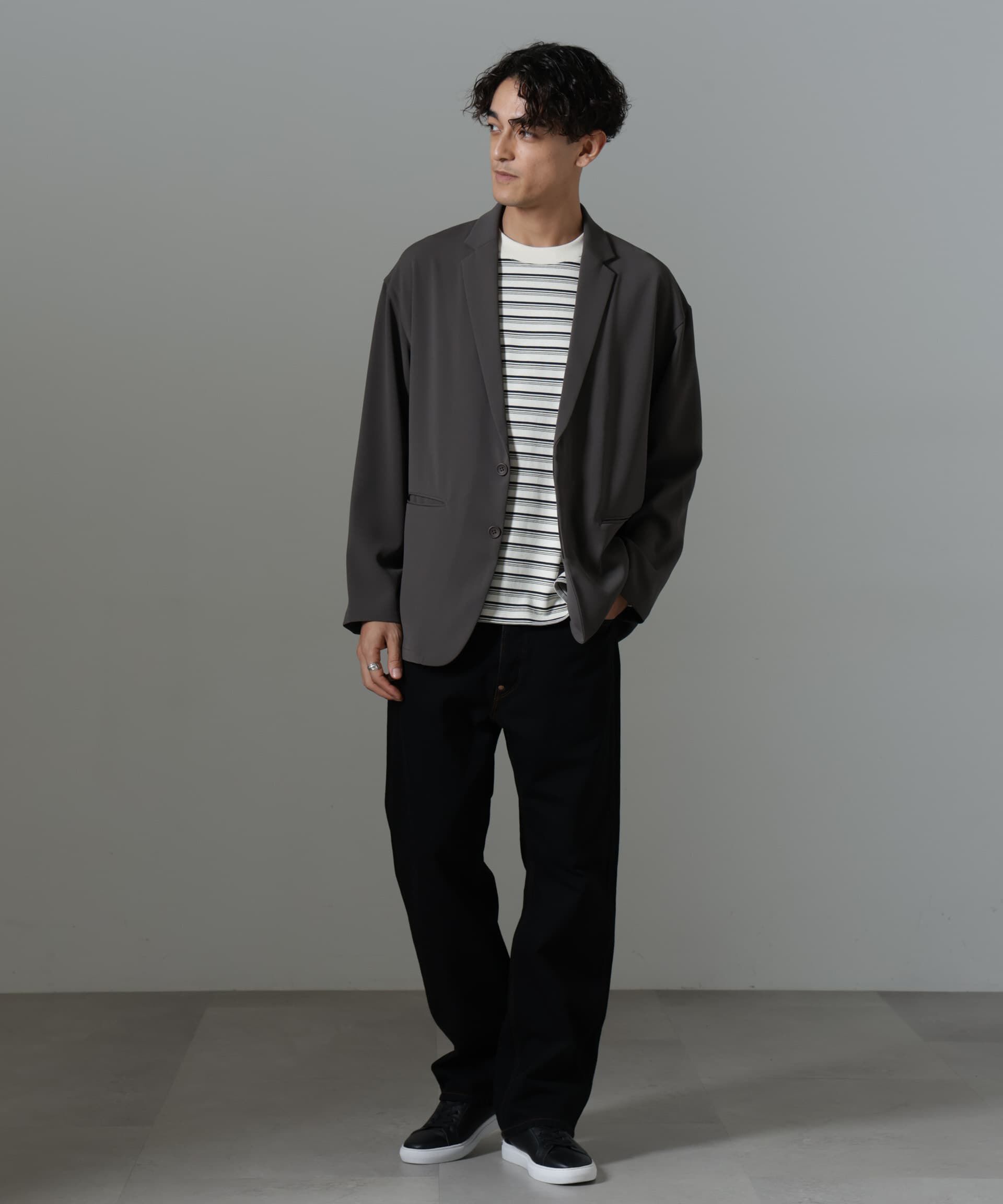 nano･universe「ドレープ ワイドジャケット(セットアップ可)」|テーラードジャケット|