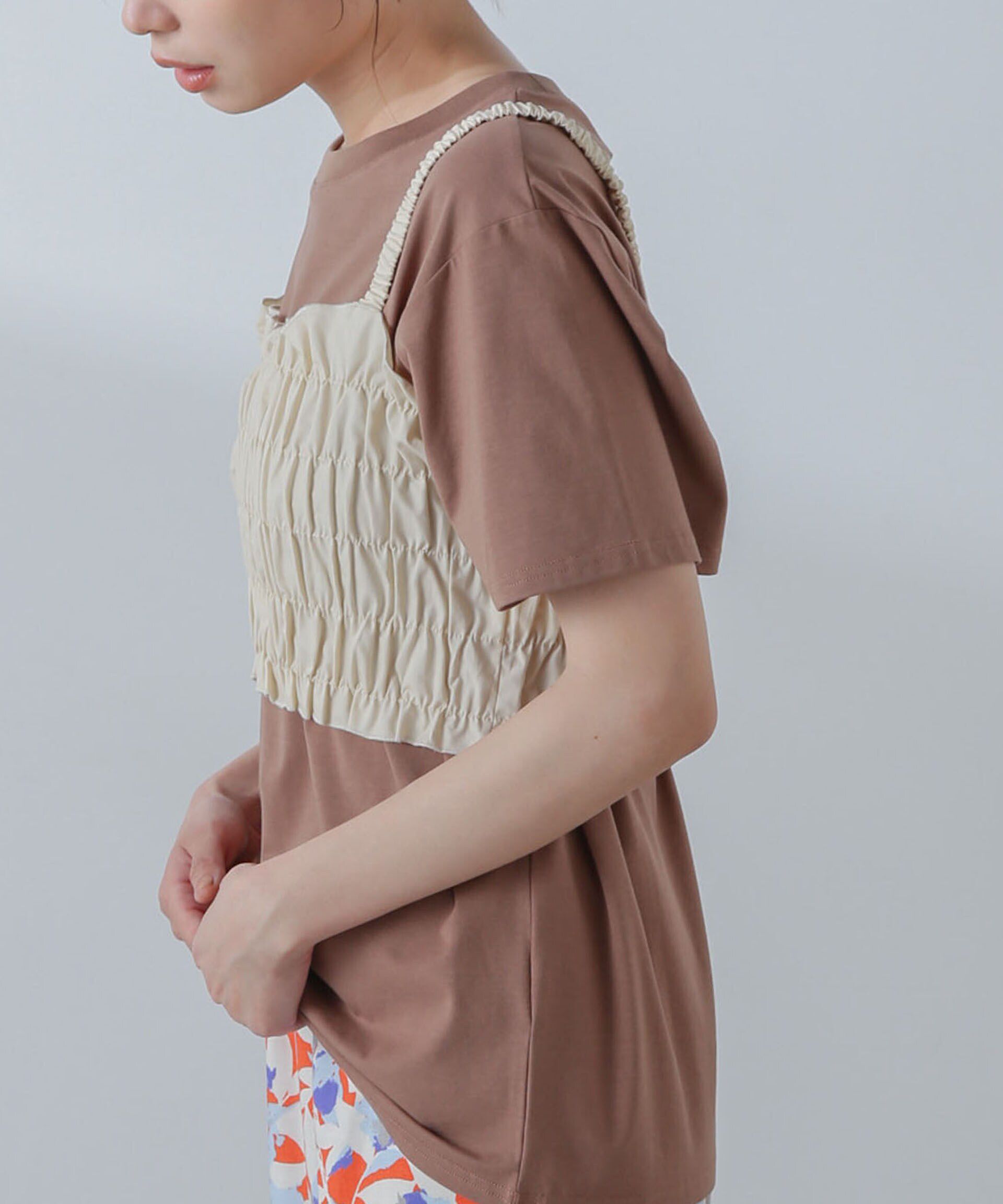 nano･universe「RITA ROW/Poplin smoked body」|ダウンベスト・ベスト|