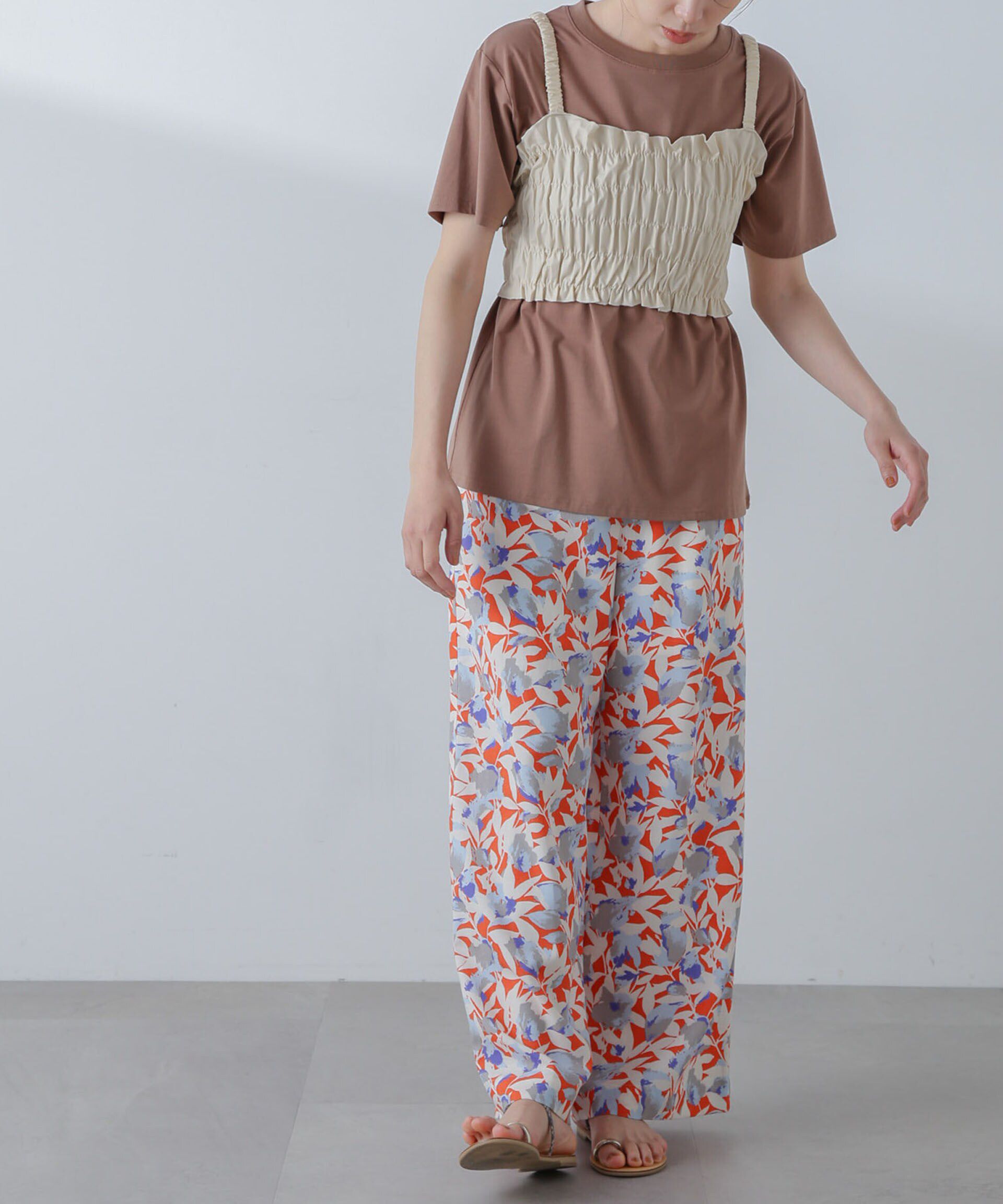 nano･universe「RITA ROW/Poplin smoked body」|ダウンベスト・ベスト|