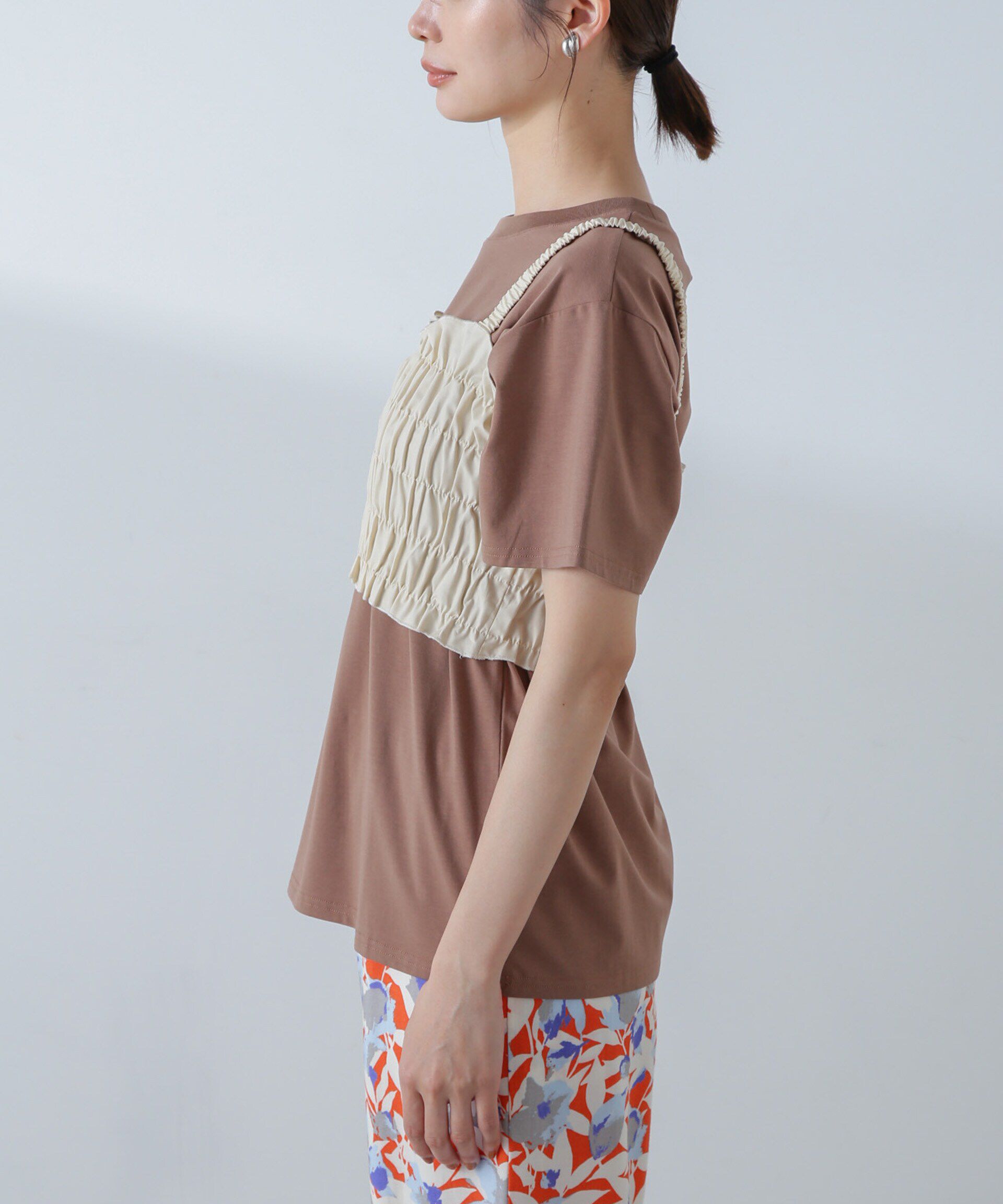 nano･universe「RITA ROW/Poplin smoked body」|ダウンベスト・ベスト|