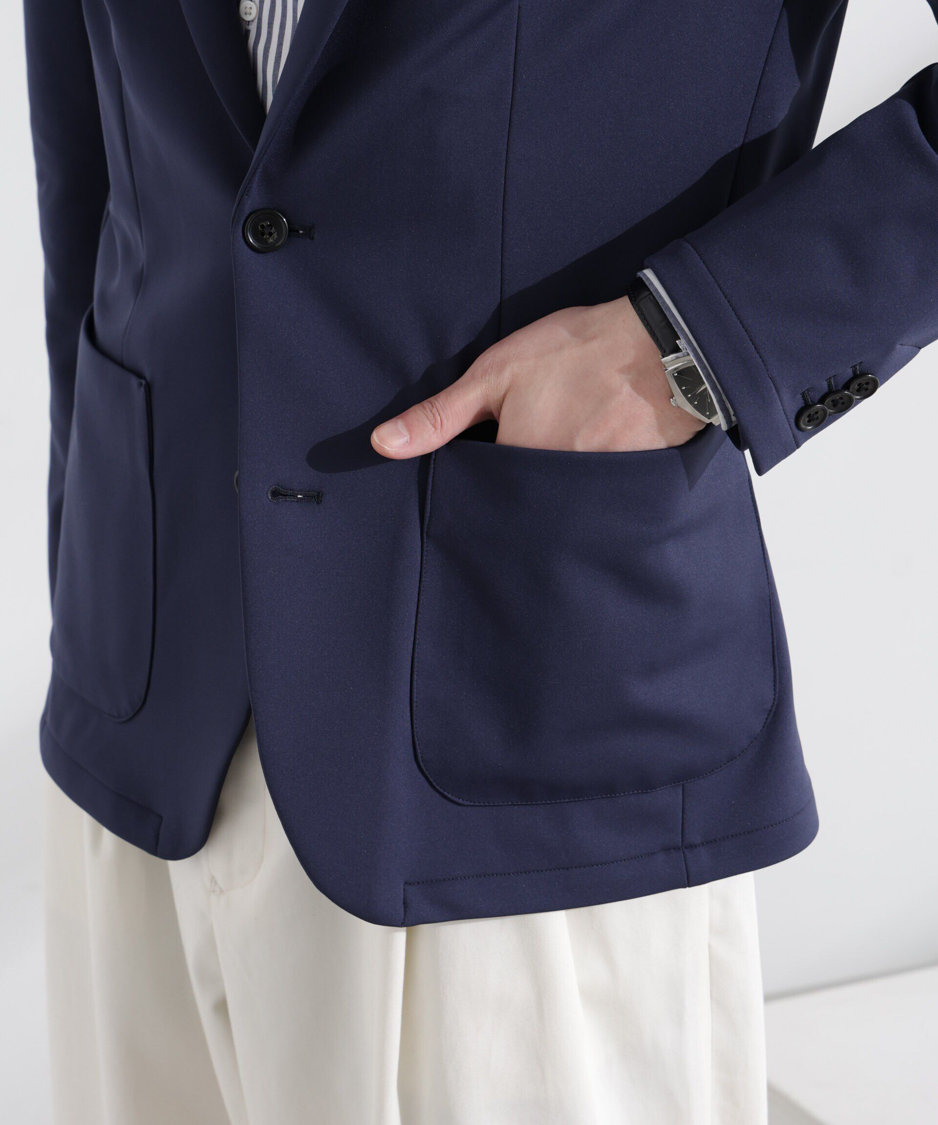 nano･universe「「N JACKET BASIC」TEXBRID(R)ポンチストレッチジャケット(セットアップ可)」|スーツ|