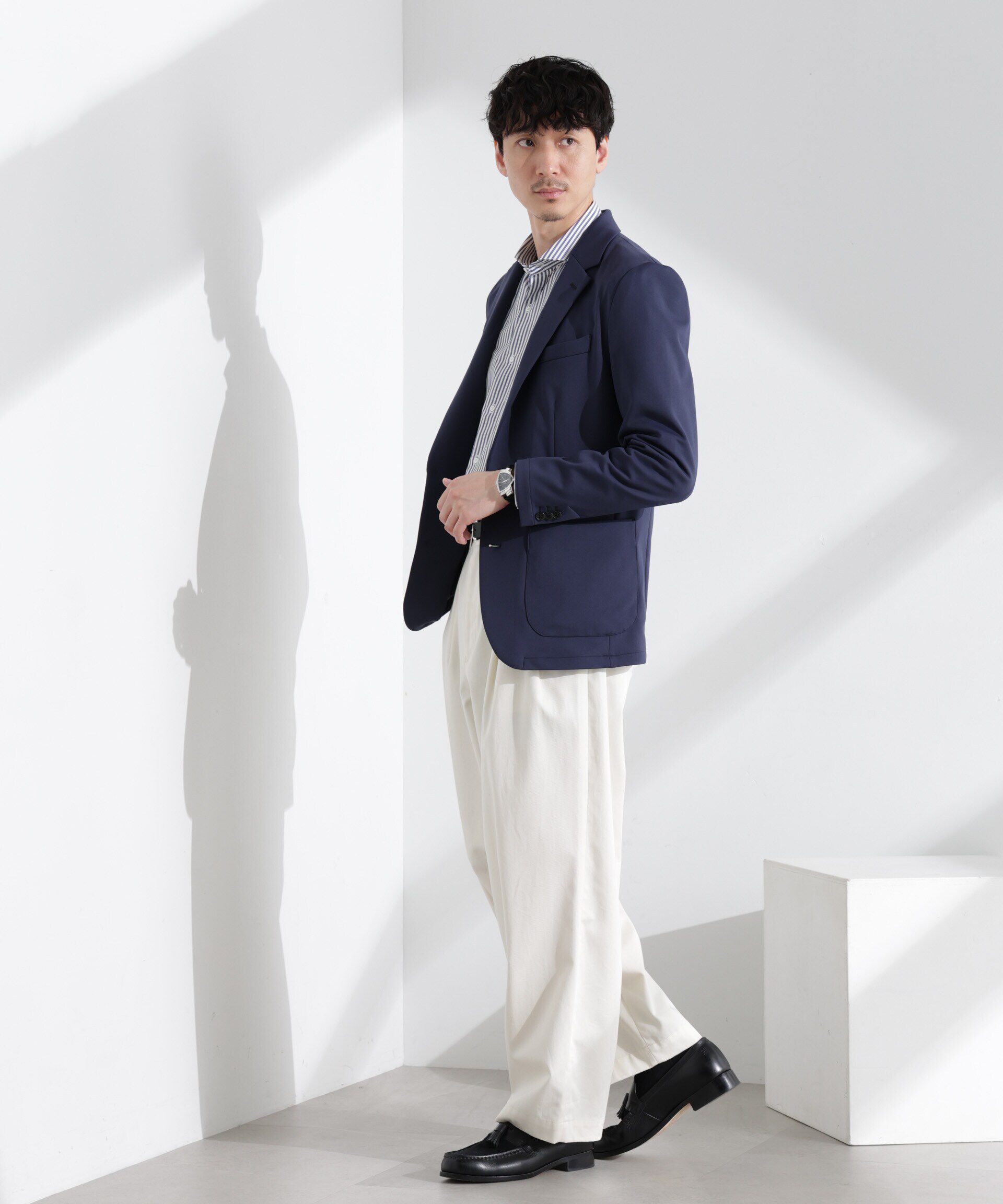 nano･universe「「N JACKET BASIC」TEXBRID(R)ポンチストレッチジャケット(セットアップ可)」|スーツ|