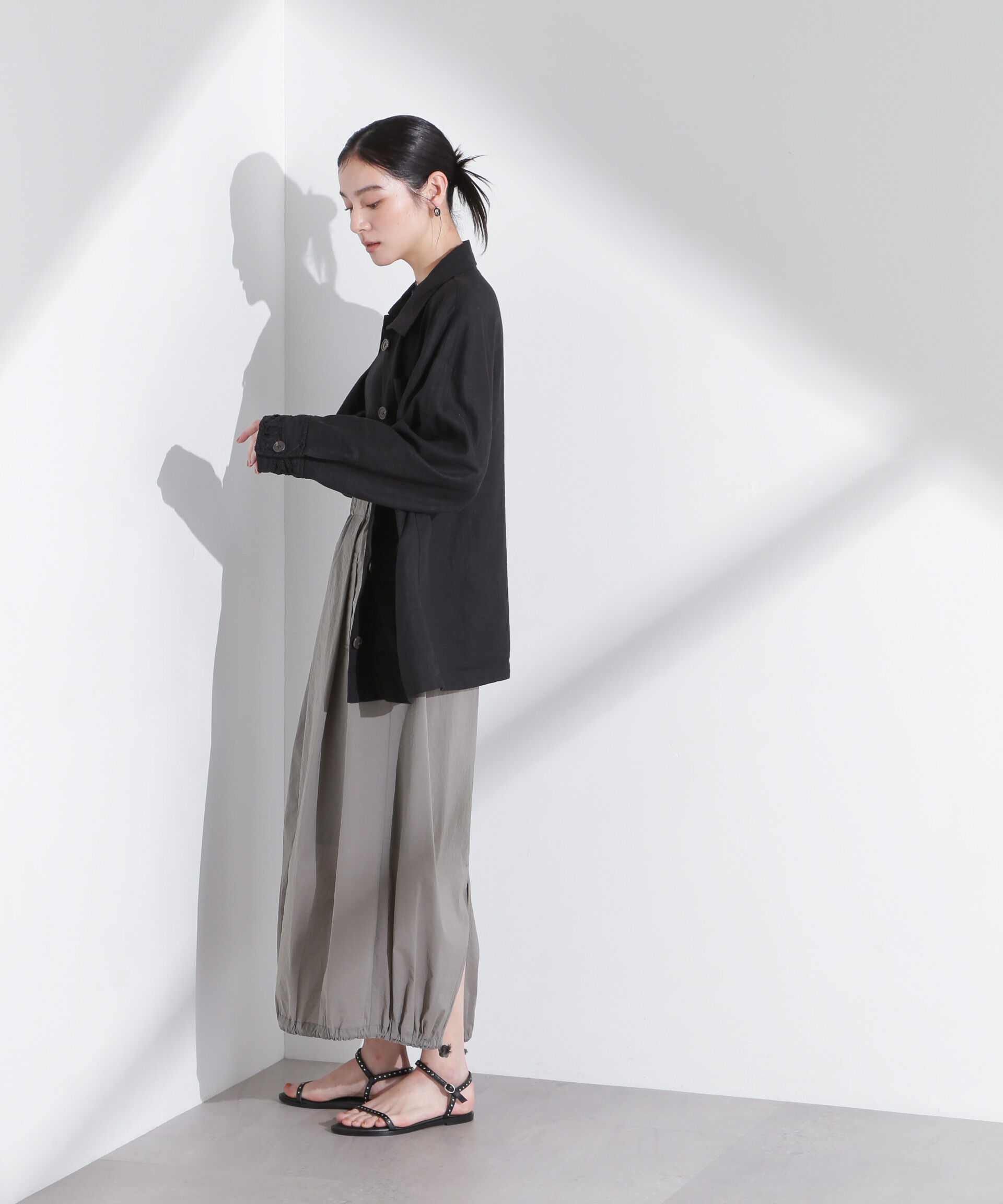 nano･universe「ポイントレースサファリジャケット」|テーラードジャケット|