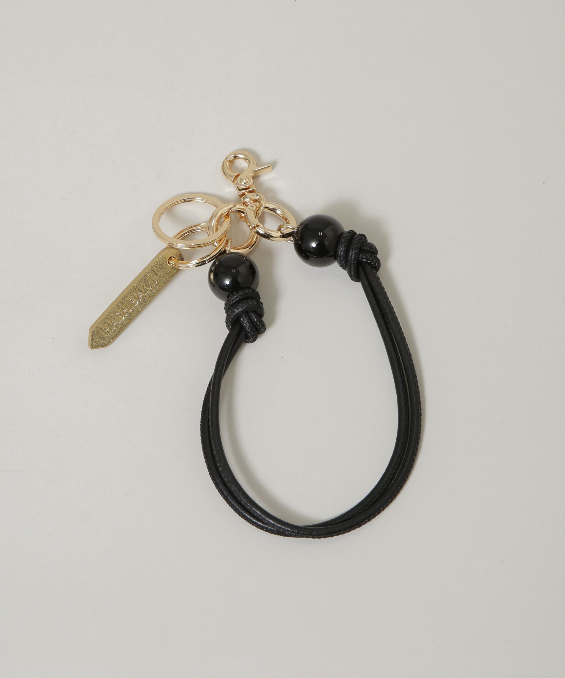 nano･universe「HASHIBAMI/大玉天然石 &times;レザー スマホハンドストラップ」|その他|