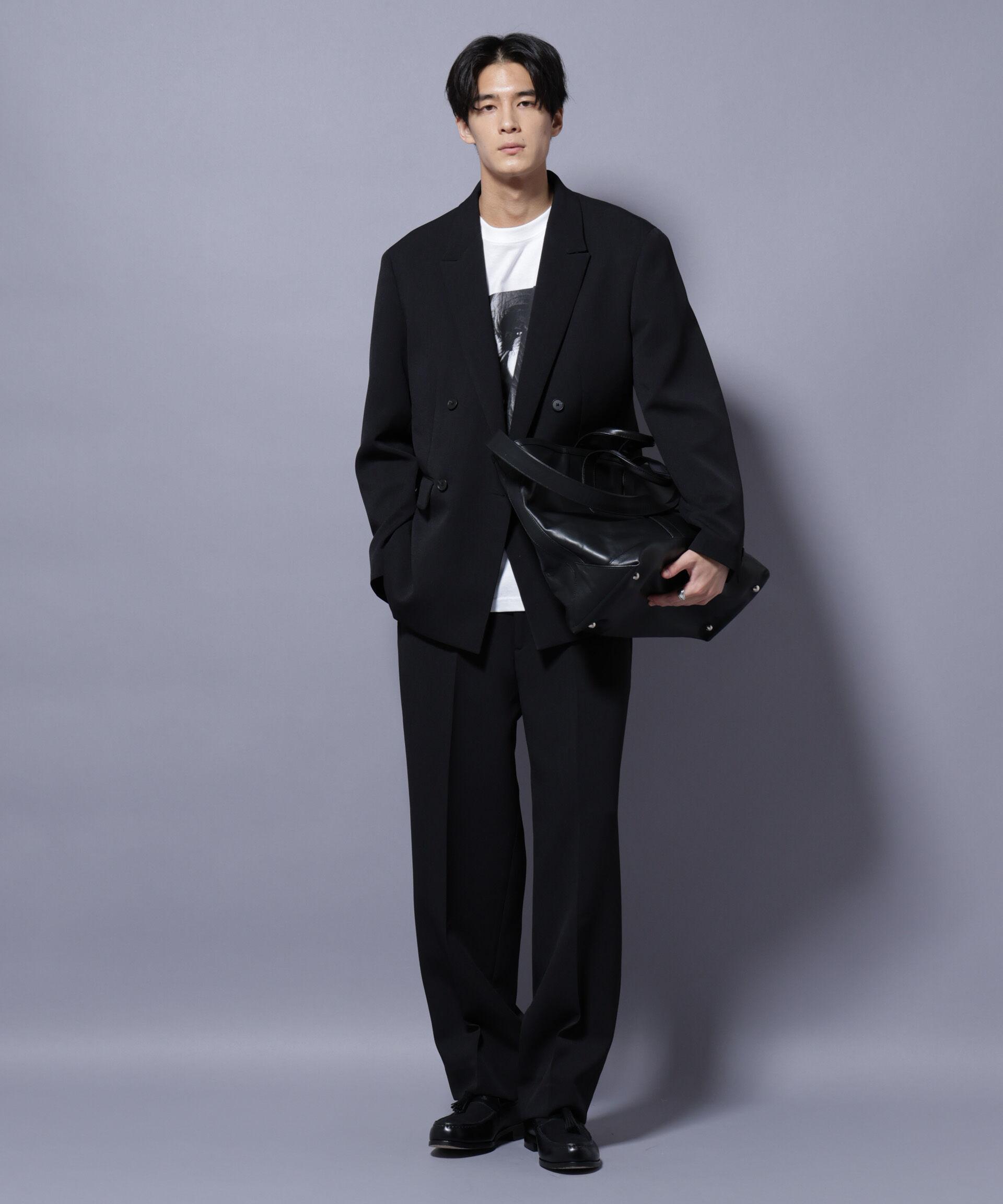 nano･universe「Reflax(R) ダブルクロスウェザーダブルブレストジャケット(セットアップ可)」|テーラードジャケット|