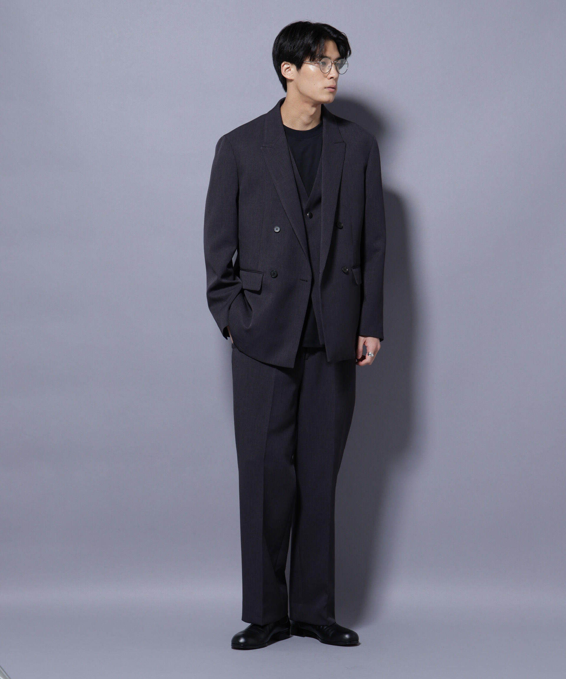 nano･universe「Reflax(R) ダブルクロスウェザーダブルブレストジャケット(セットアップ可)」|テーラードジャケット|