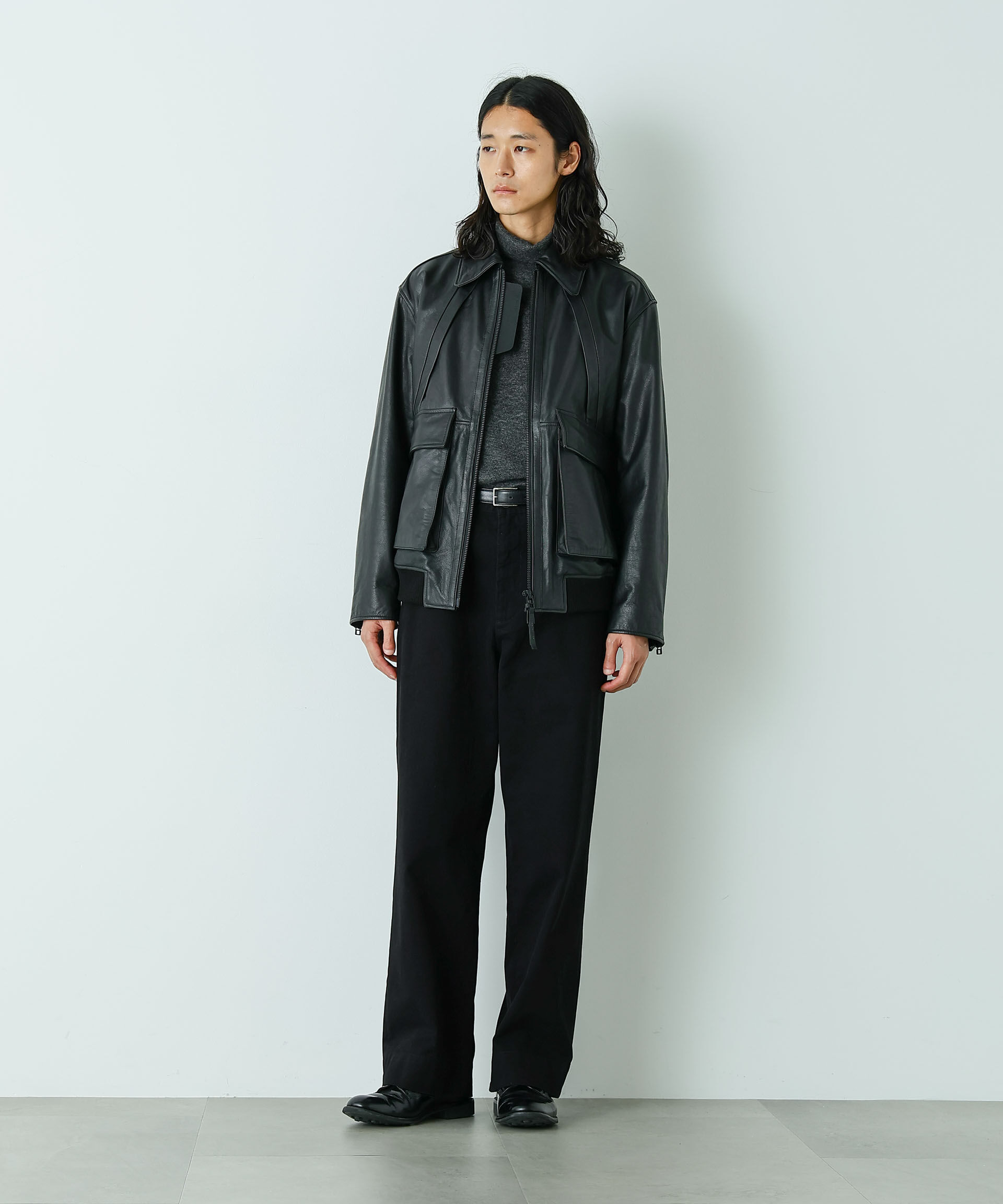 nano･universe「｢HOTEL PALACE｣ シングルライダース レザーJKT」|ライダースジャケット|