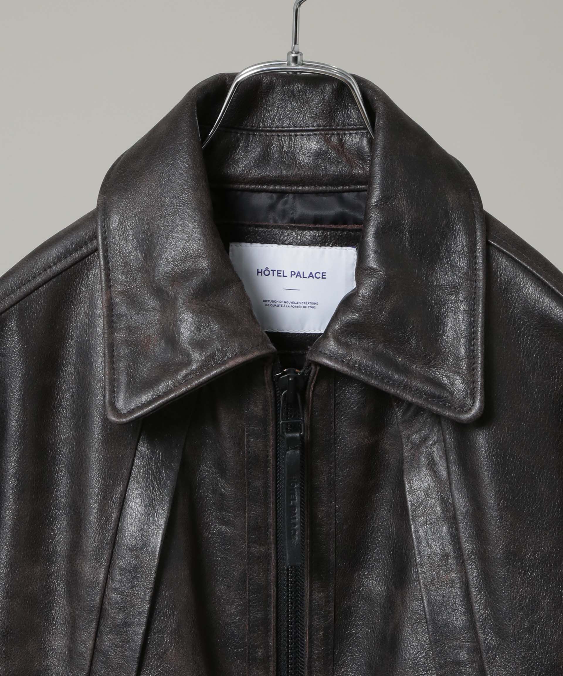 nano･universe「｢HOTEL PALACE｣ シングルライダース レザーJKT」|ライダースジャケット|