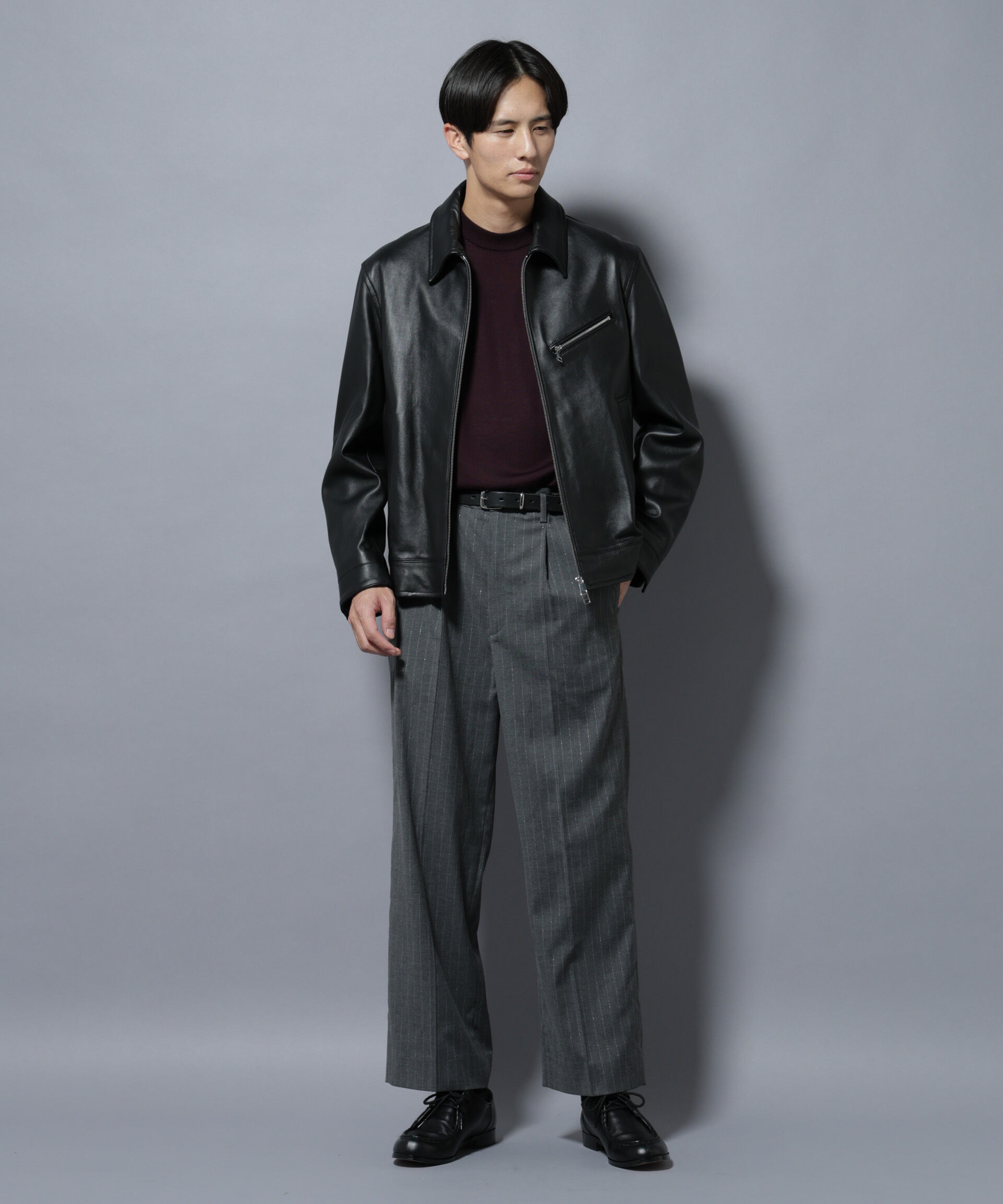 nano･universe「ラムナッパレザーライダースジャケット」|ライダースジャケット|