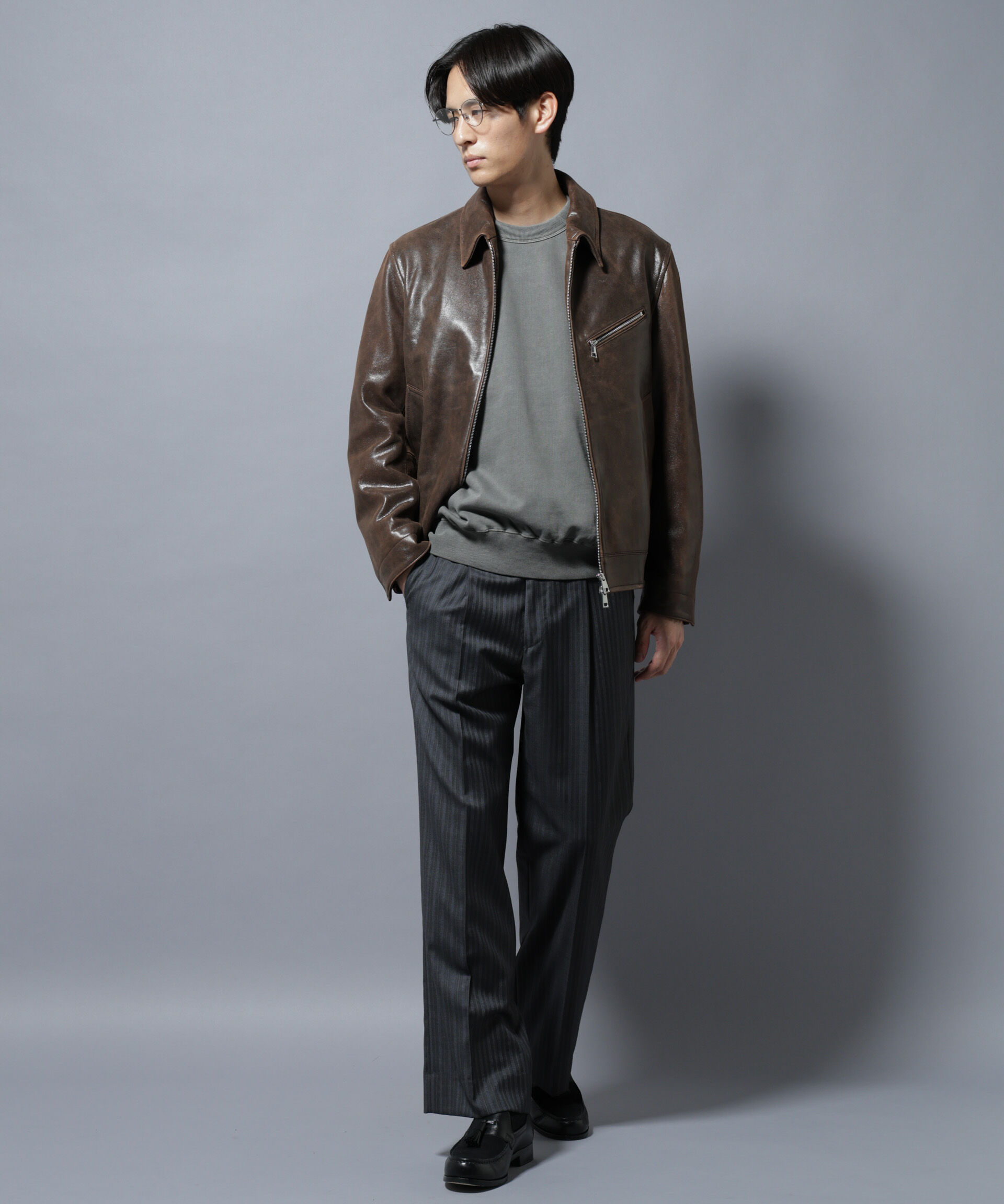 nano･universe「ラムナッパレザーライダースジャケット」|ライダースジャケット|