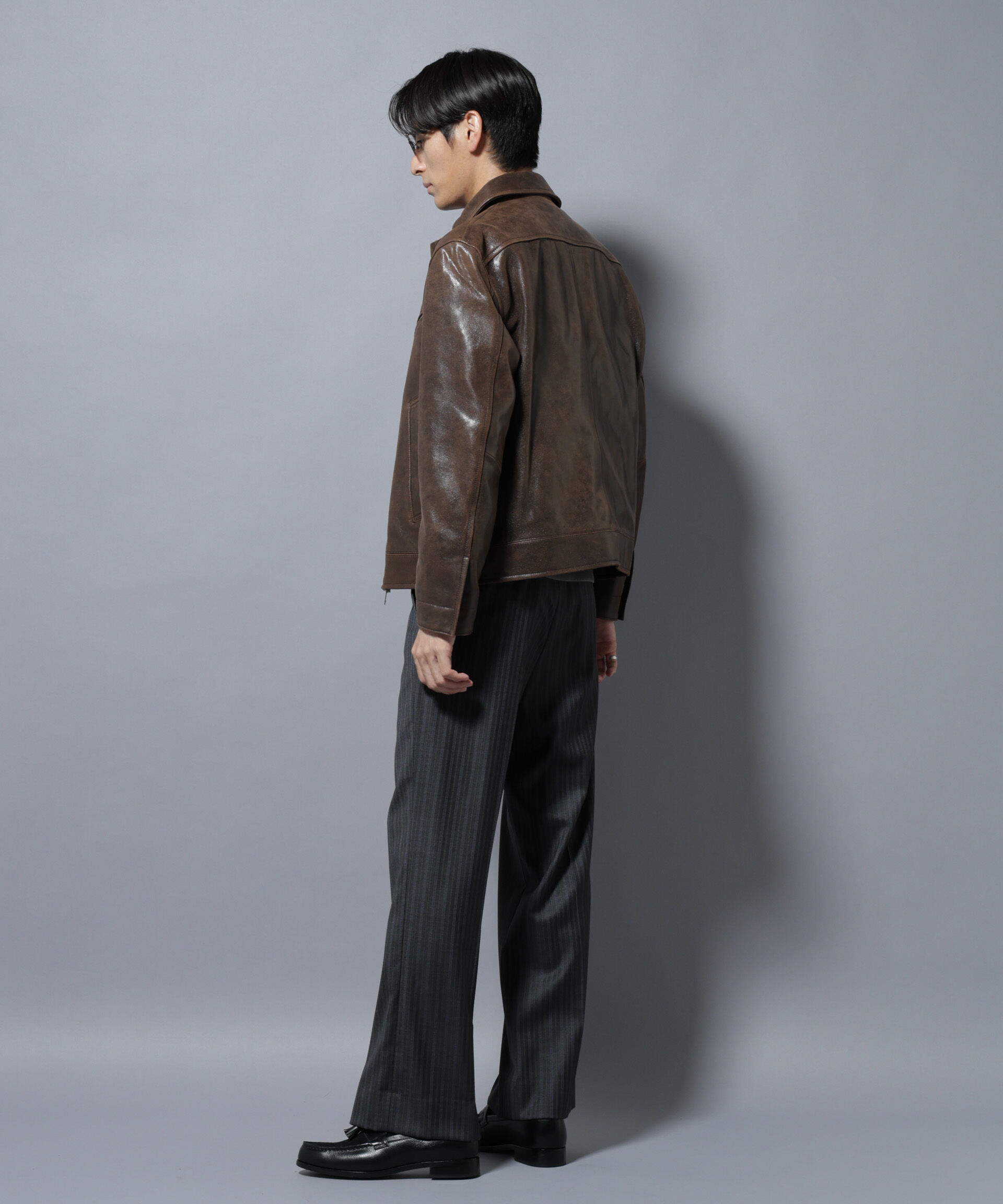 nano･universe「ラムナッパレザーライダースジャケット」|ライダースジャケット|