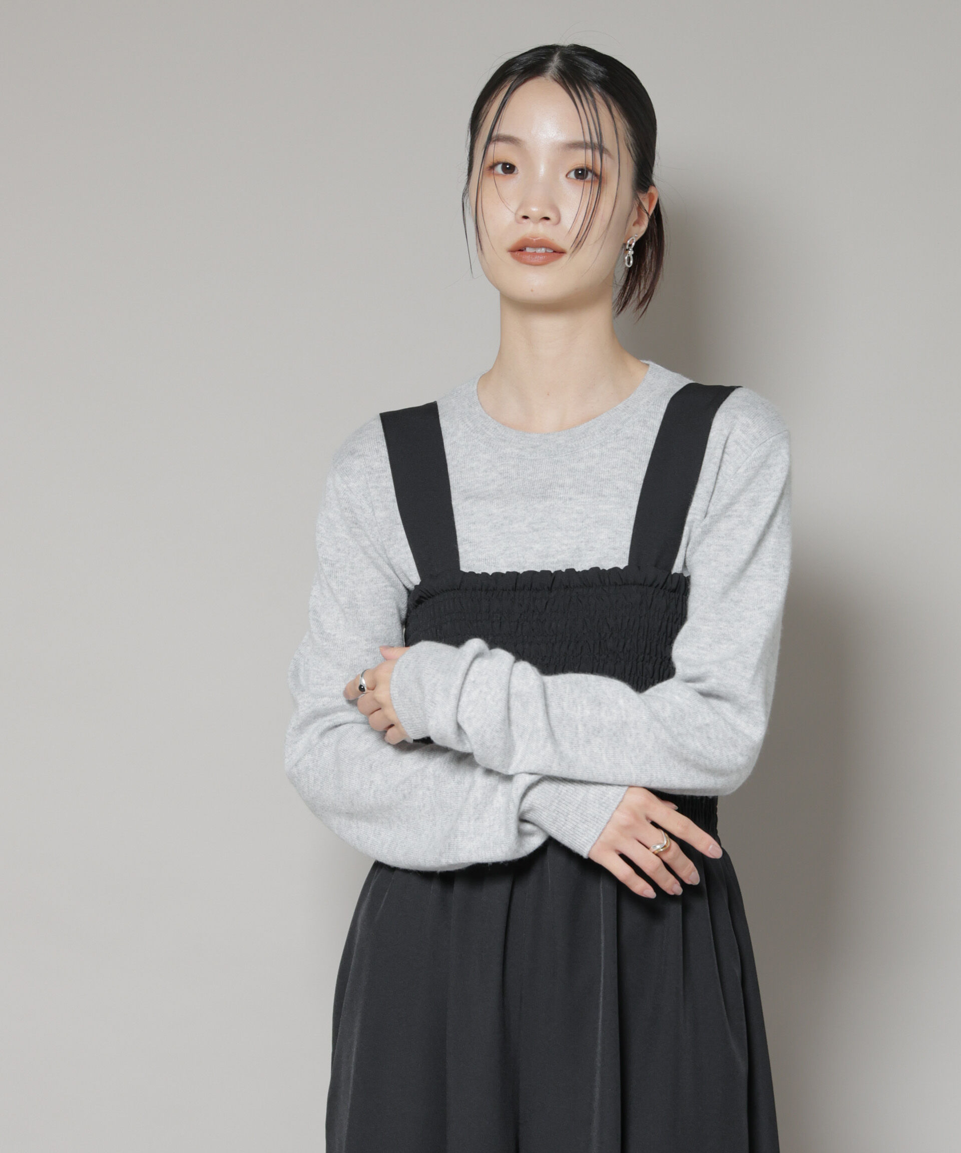 nano･universe「クルーネックカシミヤ混ニットプルオーバー」|ニット・セーター|