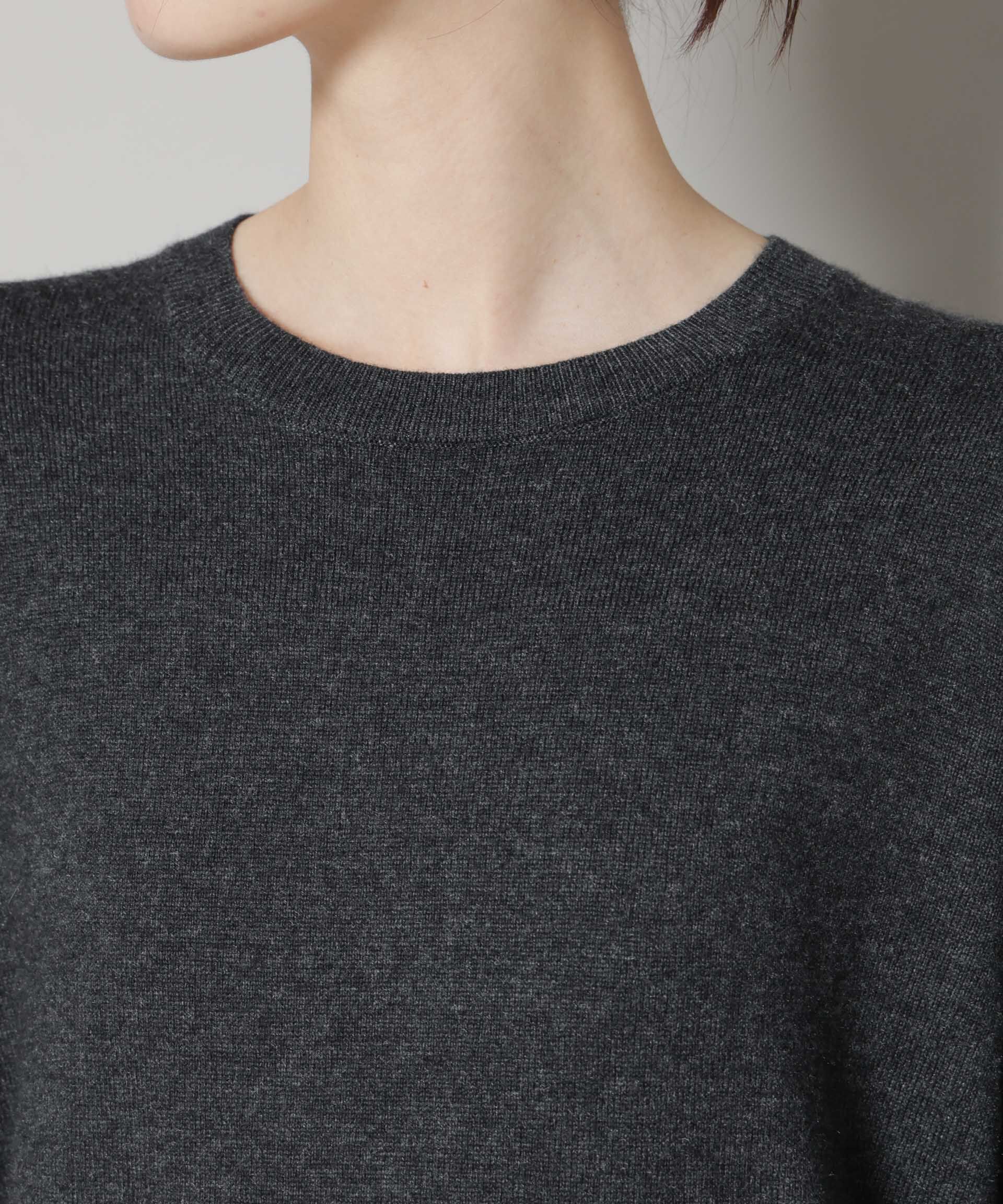 nano･universe「クルーネックカシミヤ混ニットプルオーバー」|ニット・セーター|