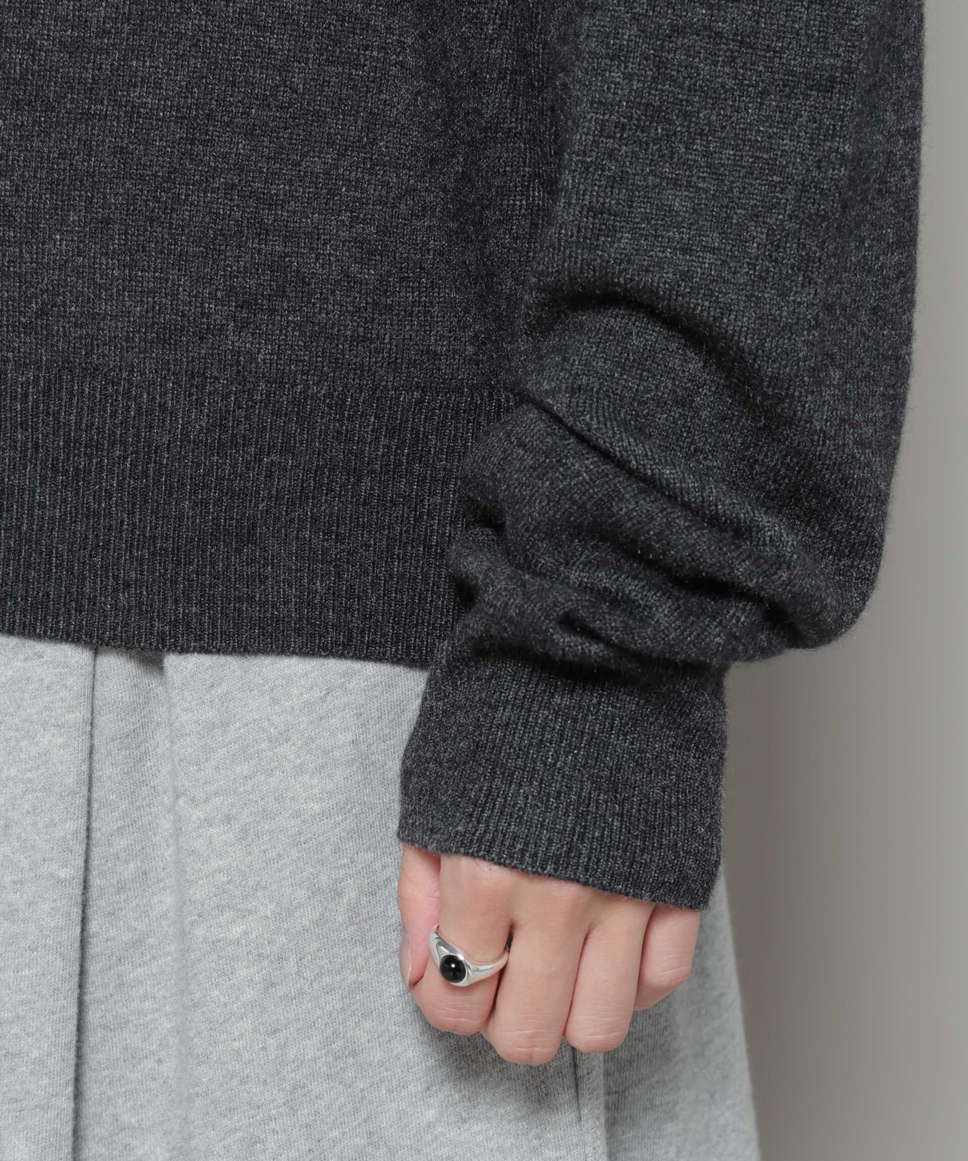 nano･universe「クルーネックカシミヤ混ニットプルオーバー」|ニット・セーター|