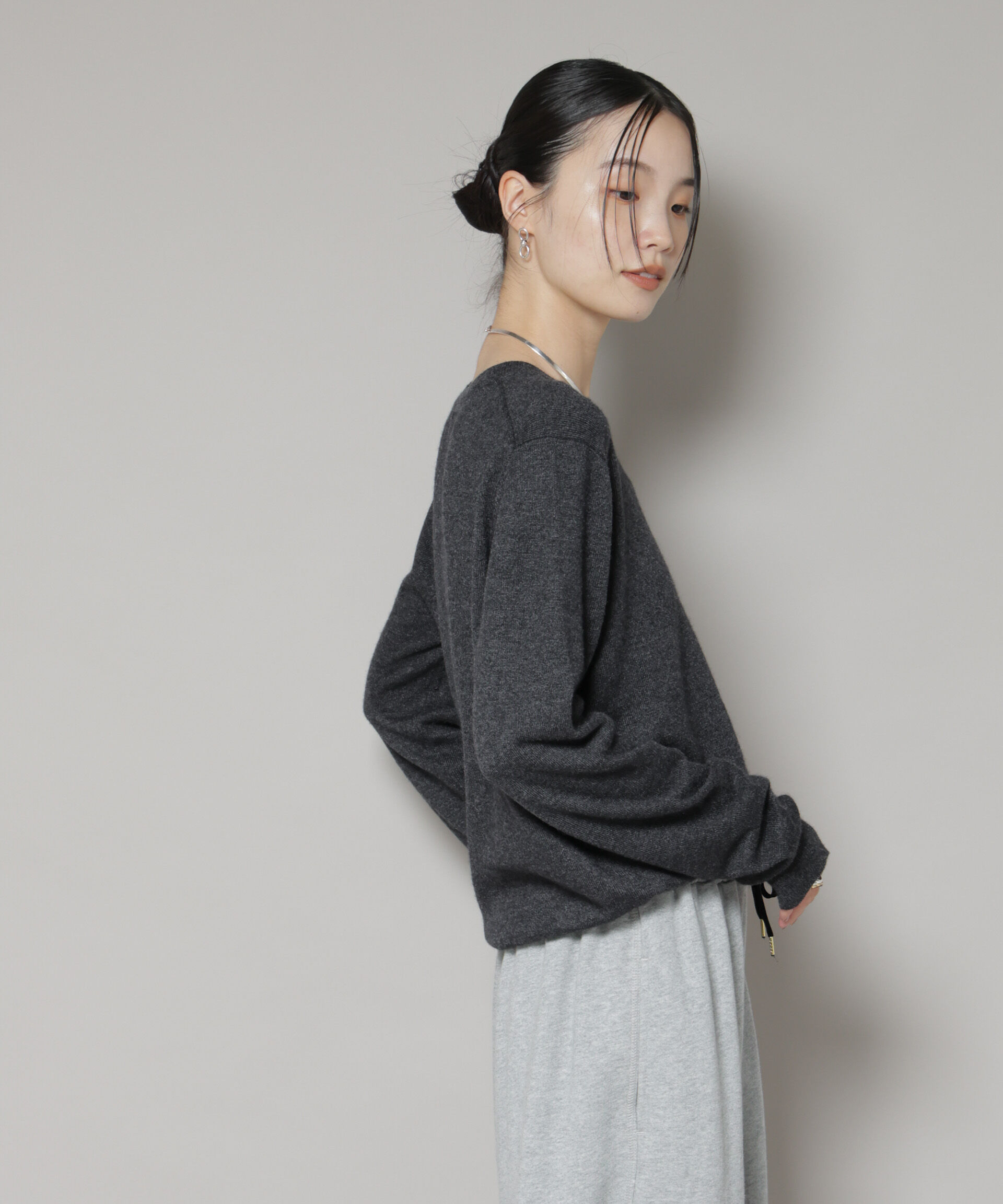 nano･universe「クルーネックカシミヤ混ニットプルオーバー」|ニット・セーター|