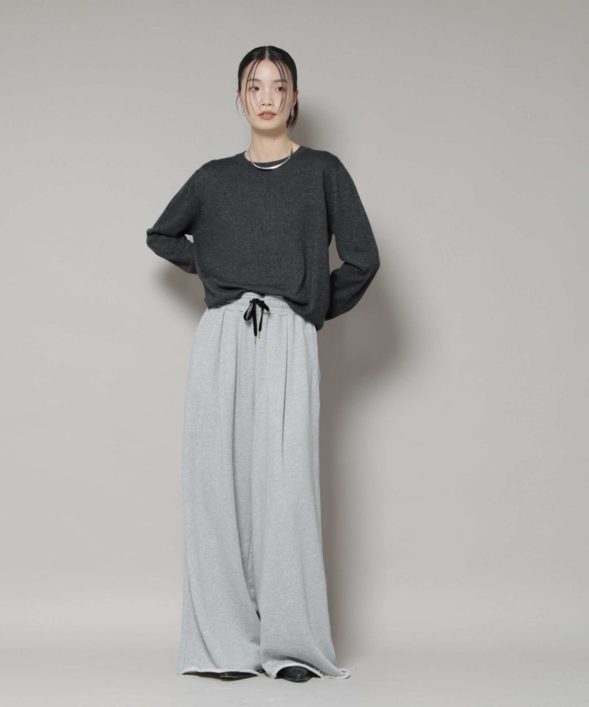 nano･universe「クルーネックカシミヤ混ニットプルオーバー」|ニット・セーター|