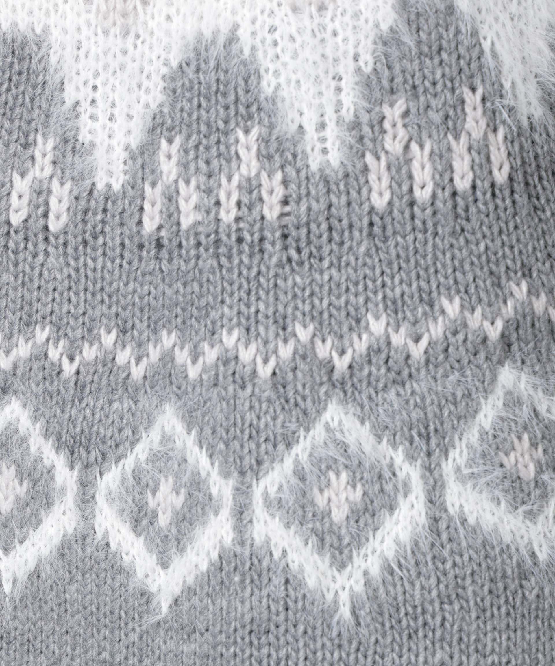 nano･universe「シャギーミックス求心柄ニットトップス」|ニット・セーター|