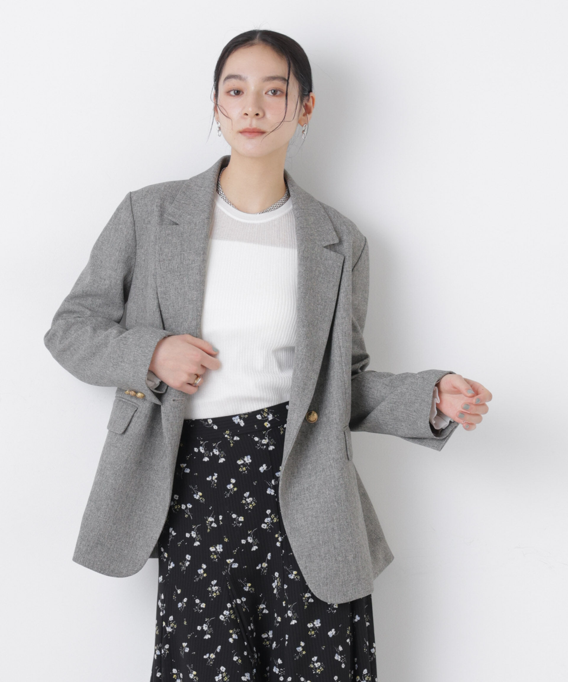 nano･universe「ツイーディーカルゼテーラードダブルジャケット」|テーラードジャケット|