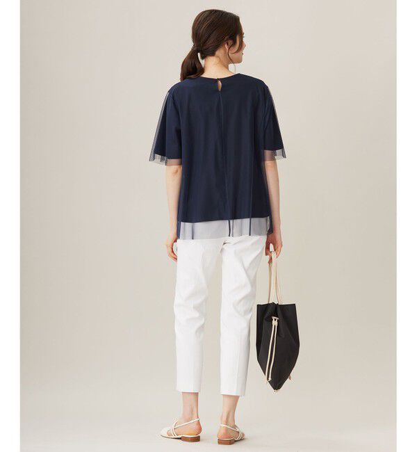 自由区「【洗える】シアーチュールプルオーバー カットソー」|Tシャツ・カットソー|