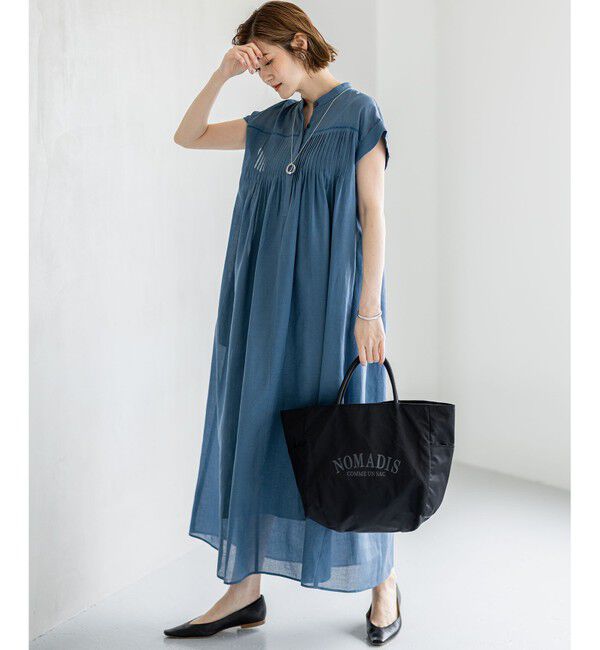 23区「【一部店舗限定/接触冷感/洗える】ラミータンブラー フレンチスリーブ ワンピース」|ワンピース|