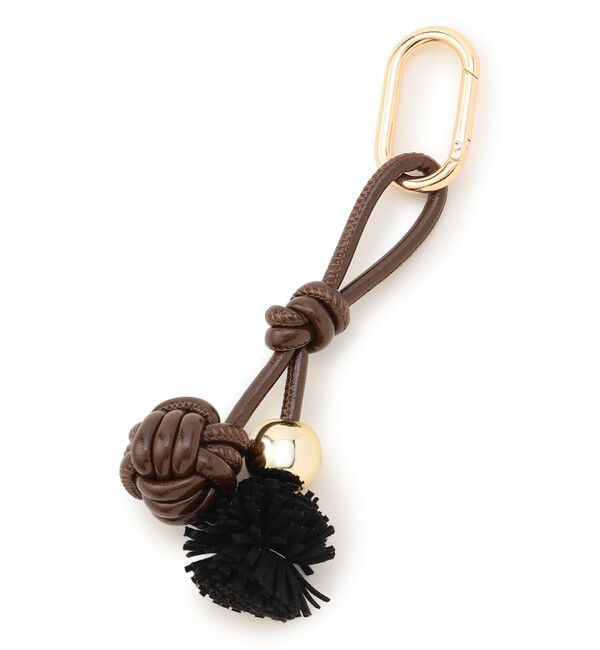23区「【WEB&一部店舗限定】ボール フリンジ チャーム」|チャーム・キーホルダー|ﾌﾞﾗｯｸ&times;ﾀ