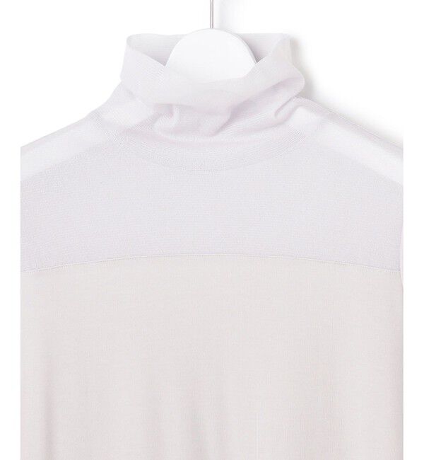 23区「【洗える】チュールフライス シアーハイネック カットソー」|Tシャツ・カットソー|