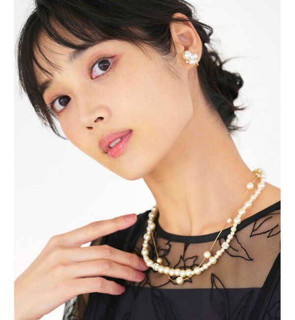 ANY SIS「ミルキージュエル パール調 イヤリング」|イヤリング|