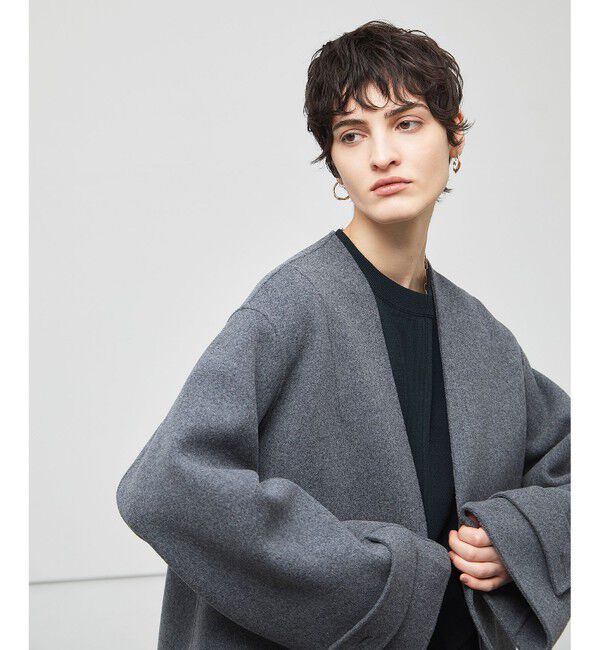 BEIGE,「GRASSE / リバーウールクロップドコート」|テーラードジャケット|