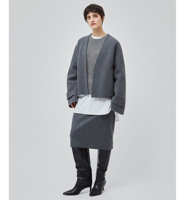 BEIGE,「GRASSE / リバーウールクロップドコート」|テーラードジャケット|