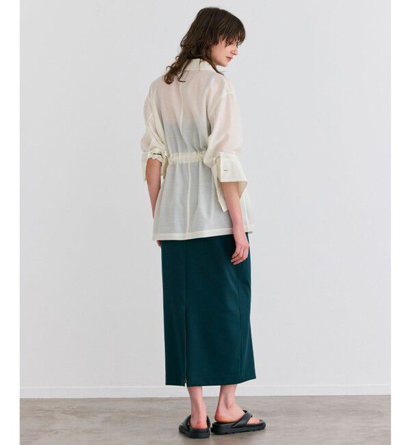 BEIGE,「【洗える】AMARYLLIS / ウエストベルトシアーサファリジャケット」|テーラードジャケット|