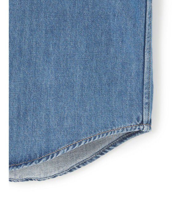 BEIGE,「【洗える・BAILA 11月号掲載】MARKEL / ボウタイ付きシャツカラーデニムシャツ」|シャツ・ブラウス|