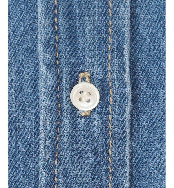 BEIGE,「【洗える・BAILA 11月号掲載】MARKEL / ボウタイ付きシャツカラーデニムシャツ」|シャツ・ブラウス|