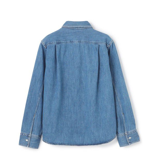 BEIGE,「【洗える・BAILA 11月号掲載】MARKEL / ボウタイ付きシャツカラーデニムシャツ」|シャツ・ブラウス|