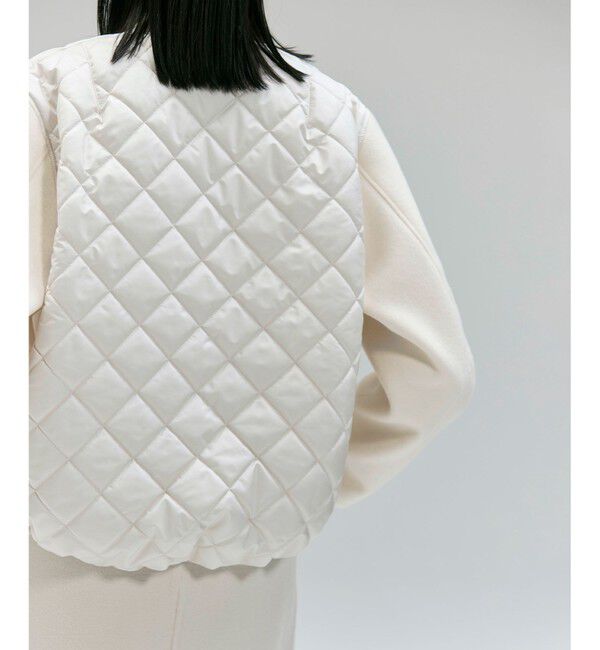 BEIGE,「【GISELe 10月号掲載】DOVER / 異素材ウールキルティングブルゾン」|ブルゾン・スタジャン|