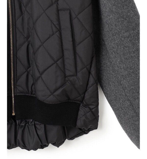 BEIGE,「【GISELe 10月号掲載】DOVER / 異素材ウールキルティングブルゾン」|ブルゾン・スタジャン|