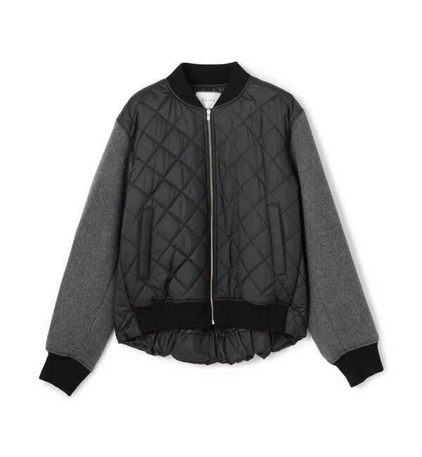 BEIGE,「【GISELe 10月号掲載】DOVER / 異素材ウールキルティングブルゾン」|ブルゾン・スタジャン|