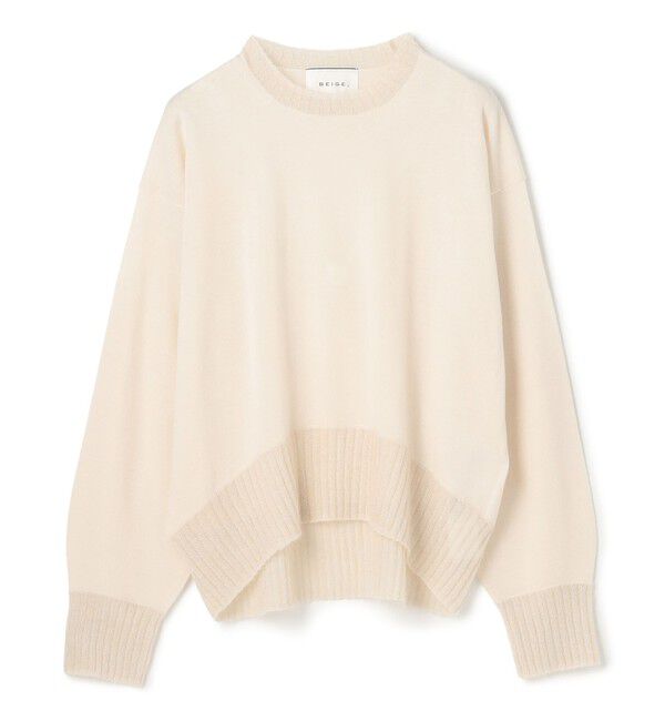 BEIGE,「【洗える】LA MONNAIE / モヘアMIXクルーネックニット」|ニット・セーター|