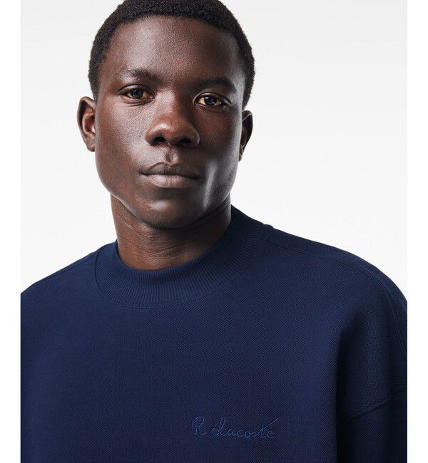 LACOSTE「オーガニックコットン 鹿の子 ダブルフェイス オーバーサイズ スウェットクルーネック トレーナー」|スウェット・ジャージ|