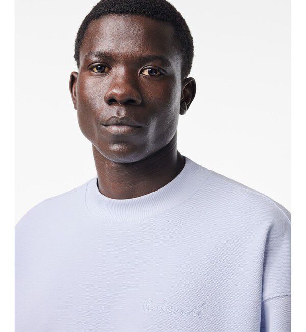 LACOSTE「オーガニックコットン 鹿の子 ダブルフェイス オーバーサイズ スウェットクルーネック トレーナー」|スウェット・ジャージ|