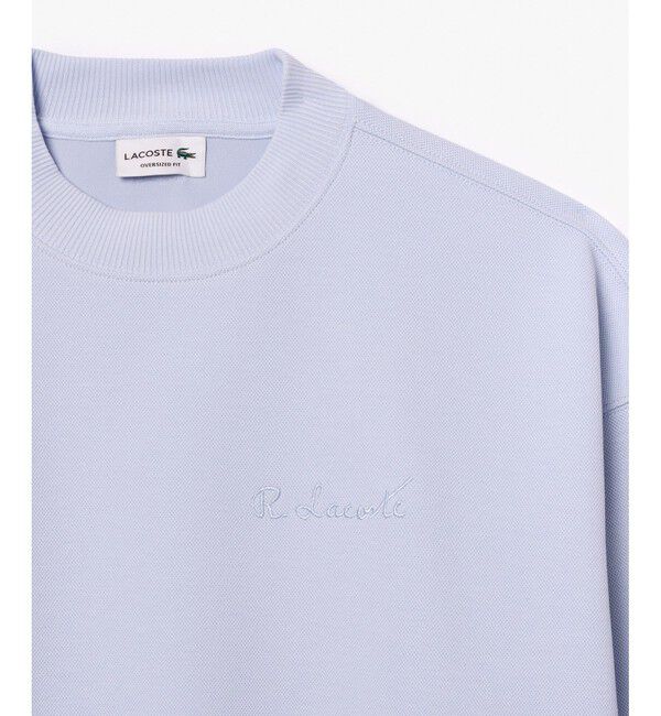 LACOSTE「オーガニックコットン 鹿の子 ダブルフェイス オーバーサイズ スウェットクルーネック トレーナー」|スウェット・ジャージ|