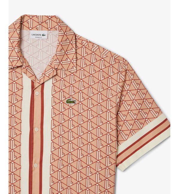 LACOSTE「モノグラムオープンカラーシャツ」|シャツ・ブラウス|
