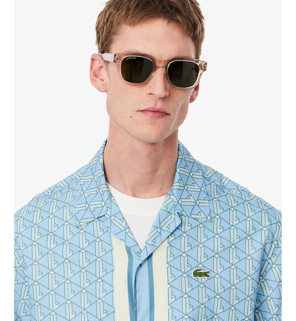 LACOSTE「モノグラムオープンカラーシャツ」|シャツ・ブラウス|