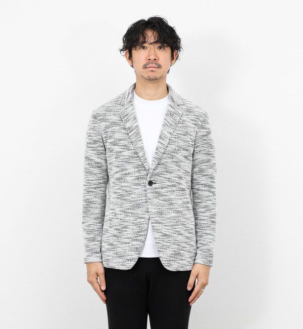 Stutostein「《ビジカジ対応》ツィードジャージーテーラーCD 26SS」|カーディガン|