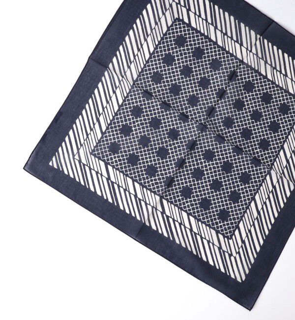 NOLLEY'S goodman「EMME EFFE センタードットプリントバンダナスカーフ」|バンダナ・スカーフ|ネイビー系1